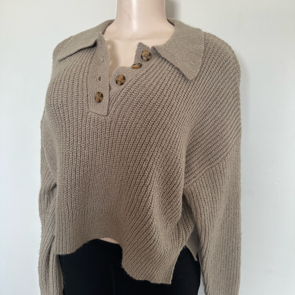 Elodie Collared Button Sweater - image 3